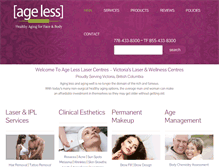 Tablet Screenshot of agelesslasercentres.com